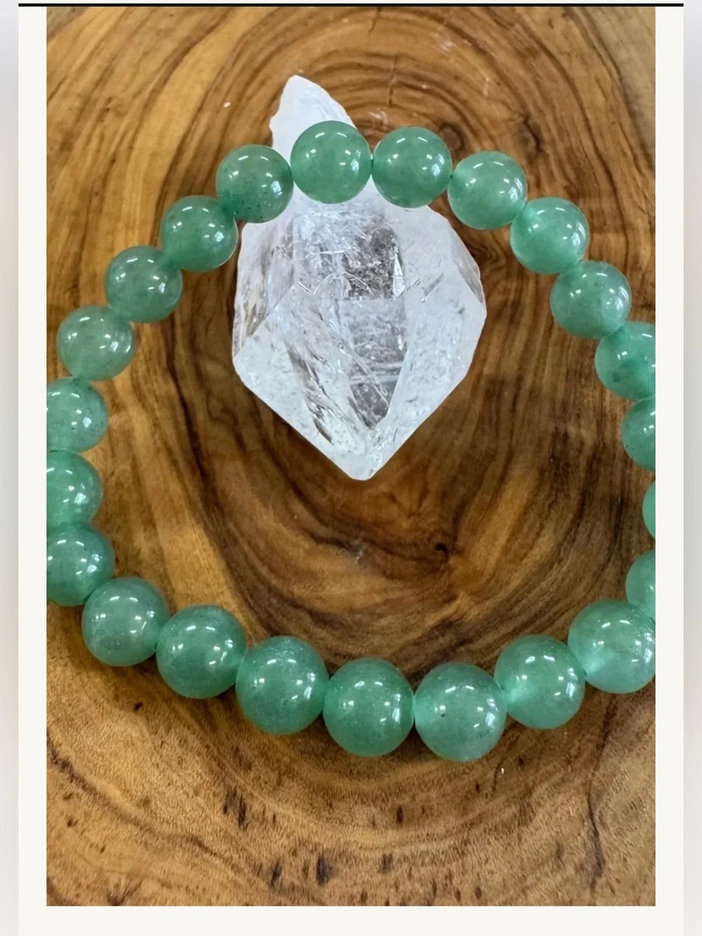 #2943* Green Aventurine Beaded Gemstone Stretch Bracelet